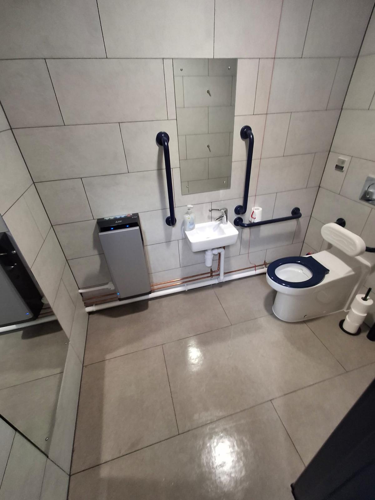 Clean accessible washroom in a workplace